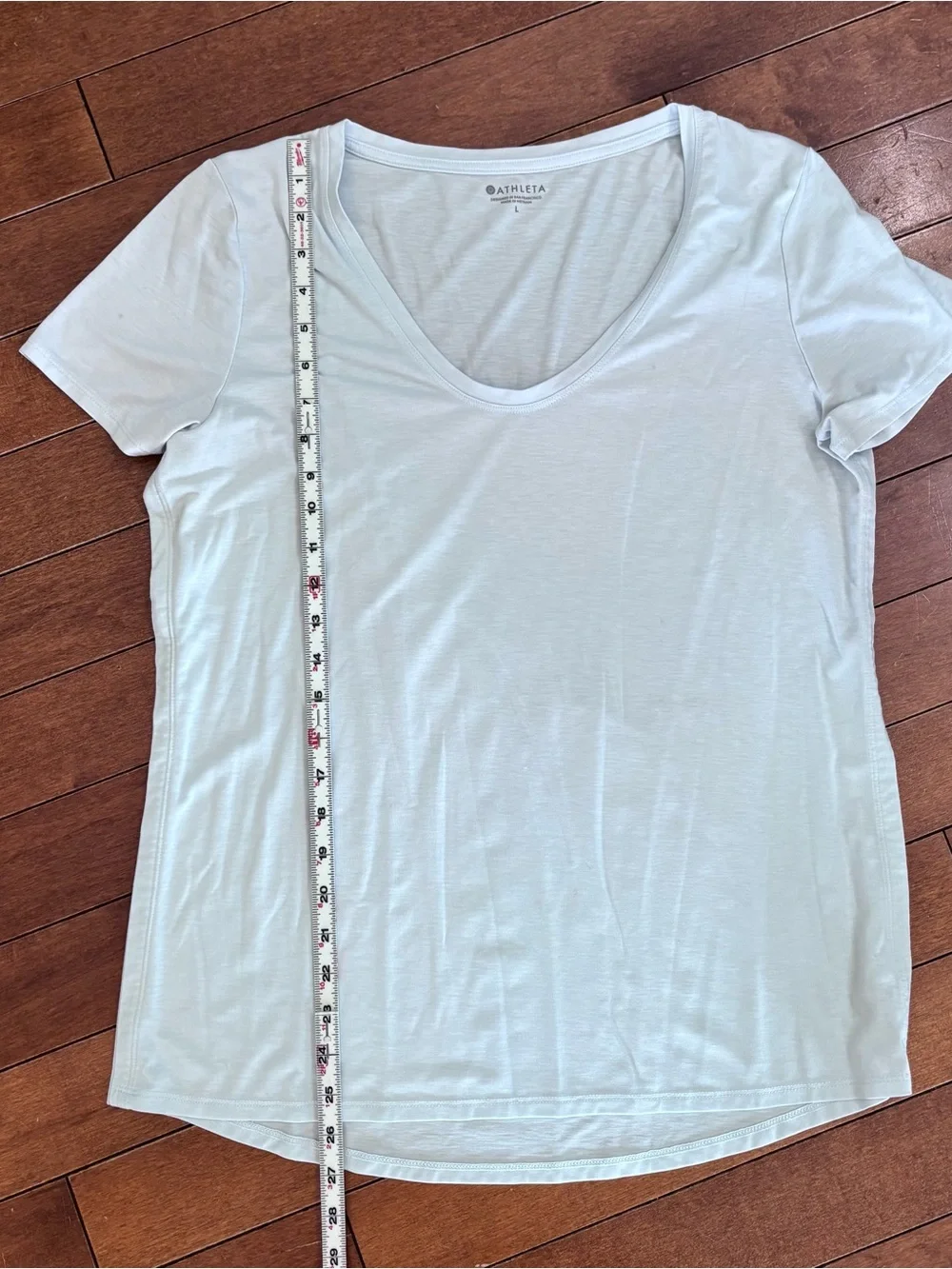 Athleta Women's Scoop Neck Tee in Pale Blue - Picture 6 of 9